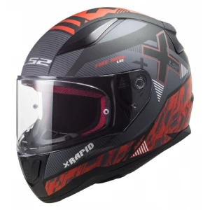 LS2 FF353 Rapid Xtreet (mat sort/rød) - L