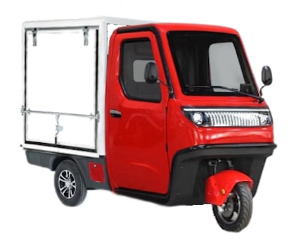 E-Force Café rød - van-kabinescooter fra E-Force 📦️🚚